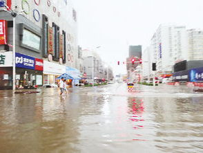 暴雨肆虐石家庄，城区街道变身河流景象
